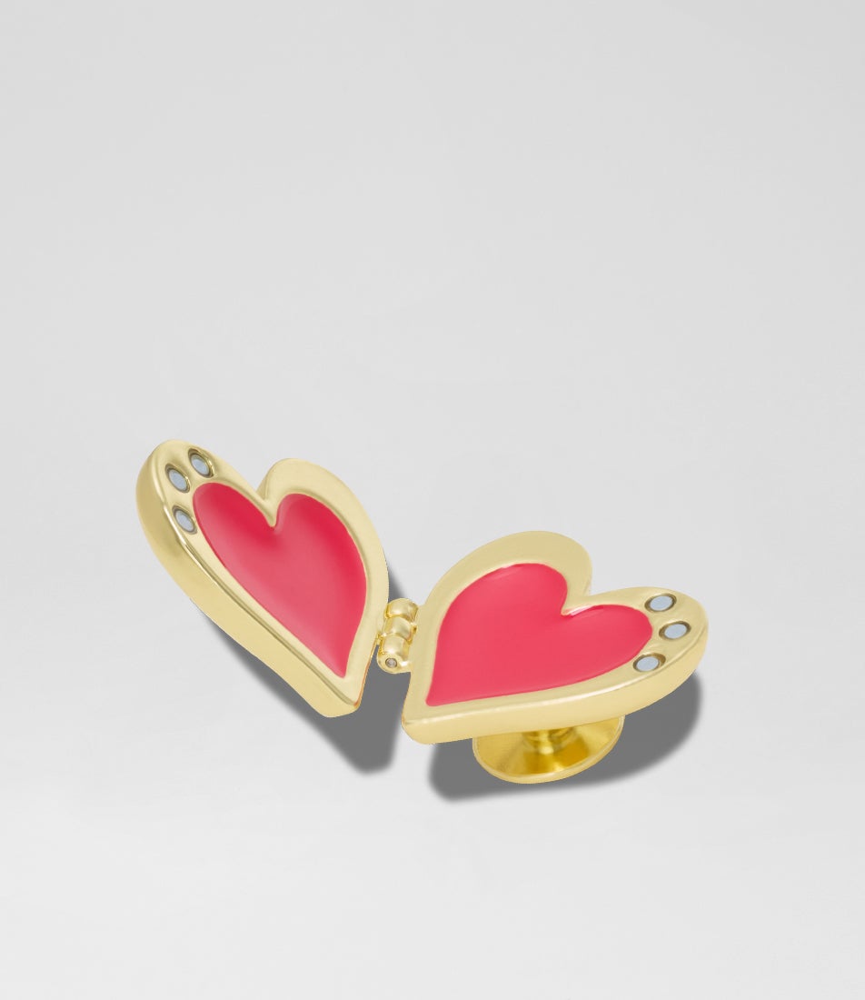 Gold Bubble Heart Jibbitz