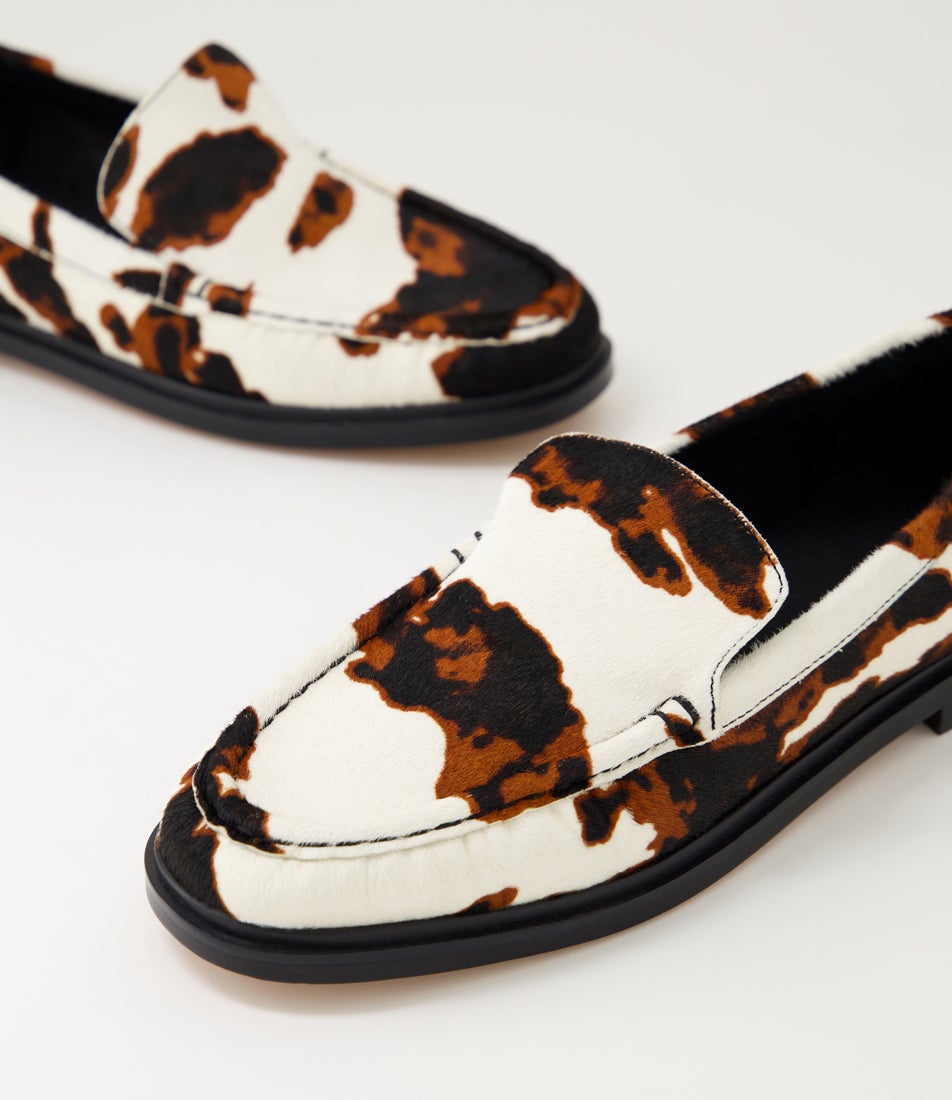 Gioia Cow Print Pony Loafers