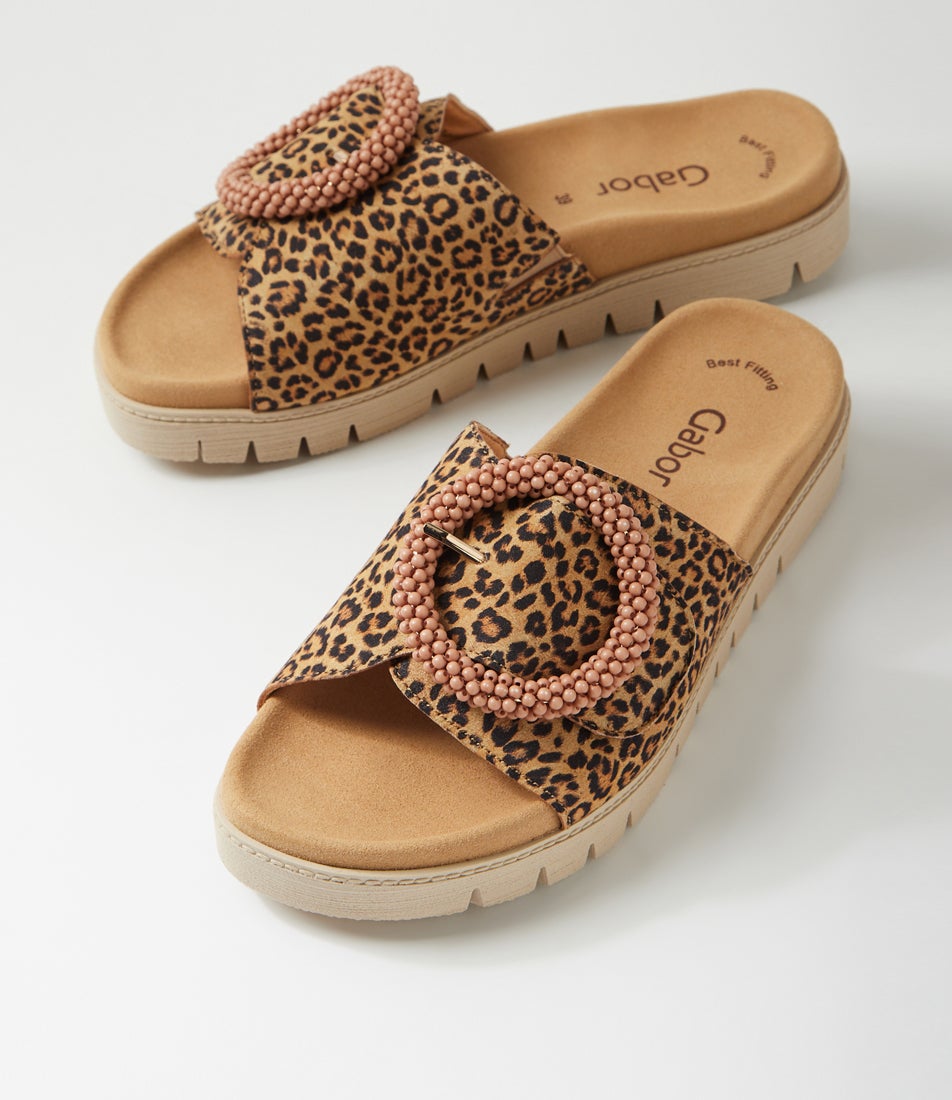 Hansel Leopard Natural Leather Sandals