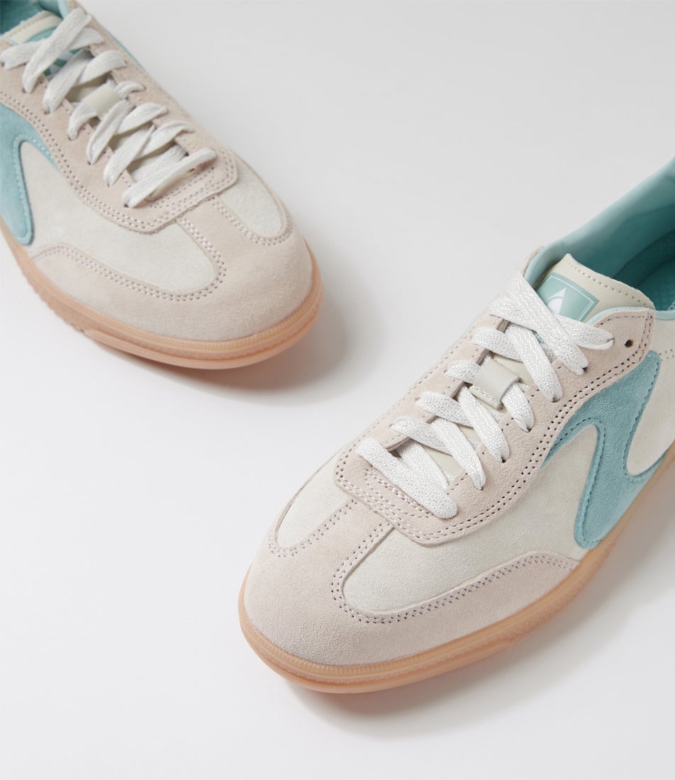 Hotshot For The Win Natural Aqua Microsuede Sneakers