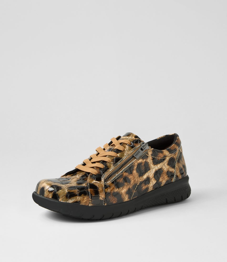 Solar Xf Leopard Patent Leather Sneakers