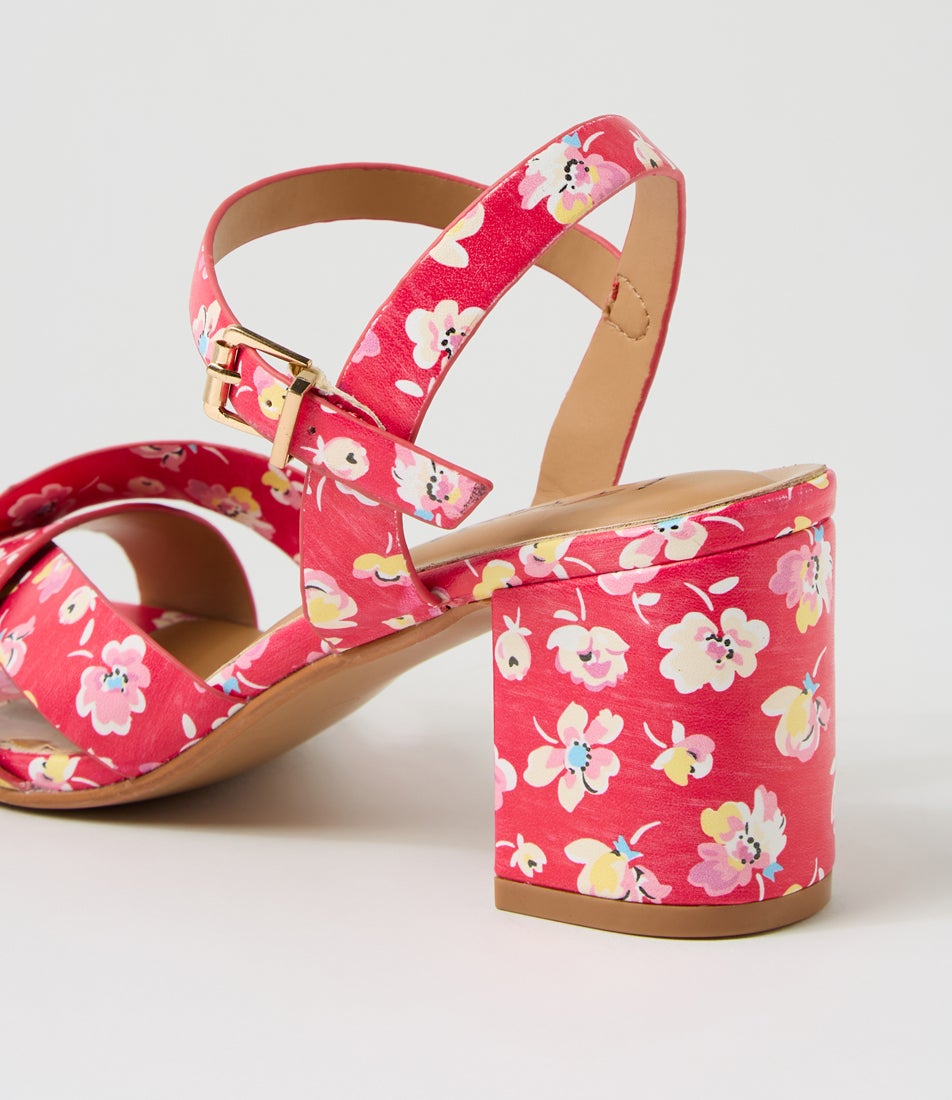 Kora2 Fuchsia Floral Sandals