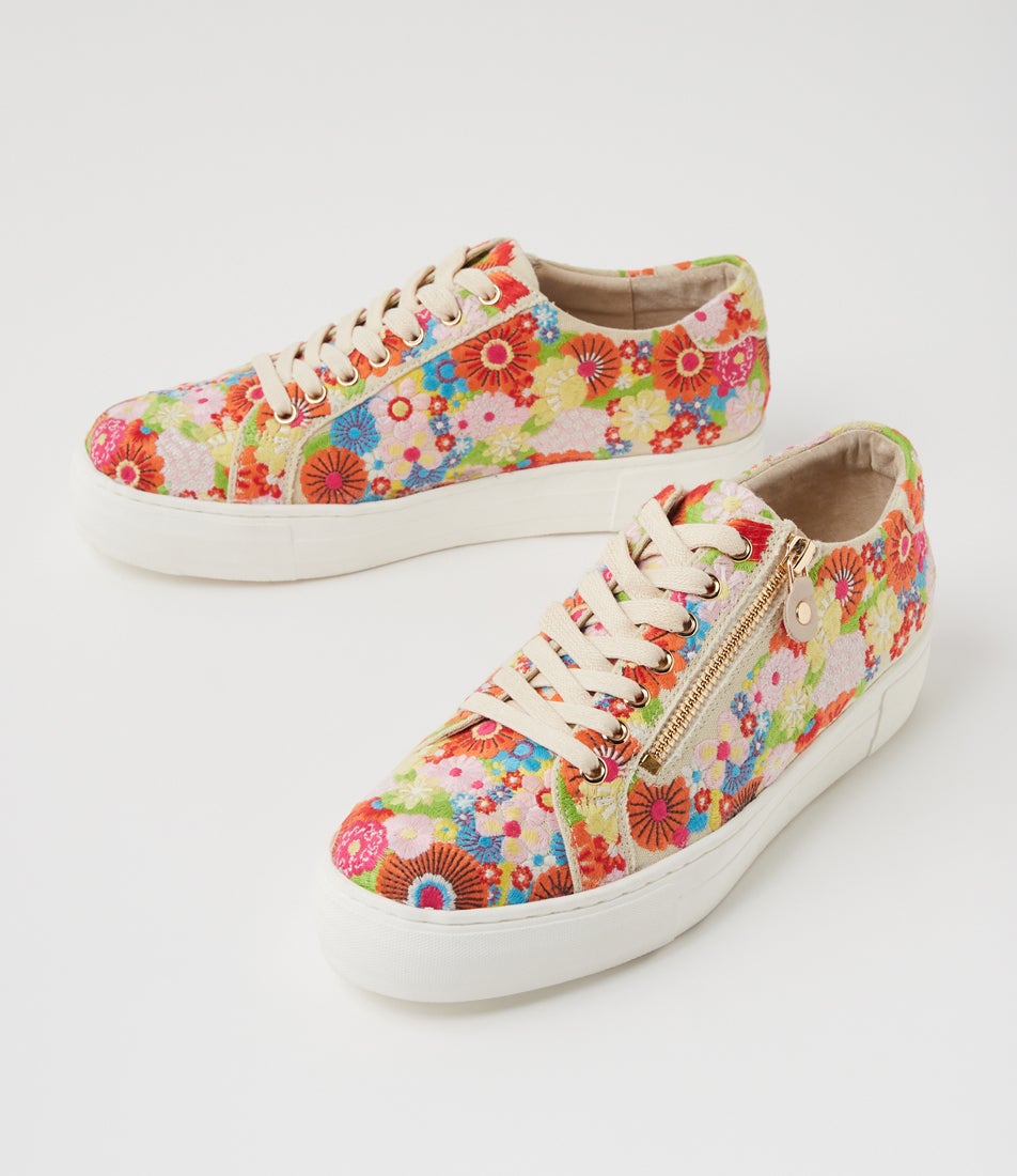 Ference Flower Embroidery Multi Sneakers