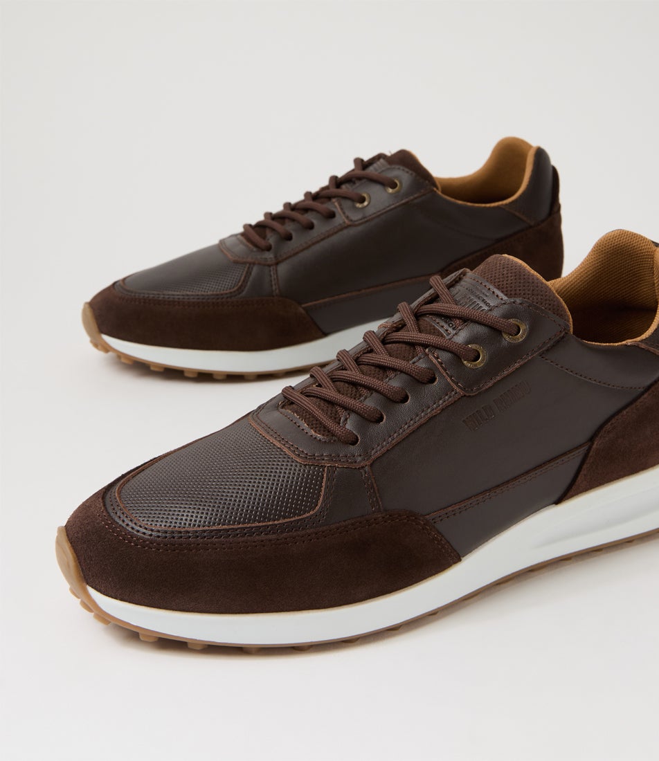 Mckay Dark Brown Leather Sneakers