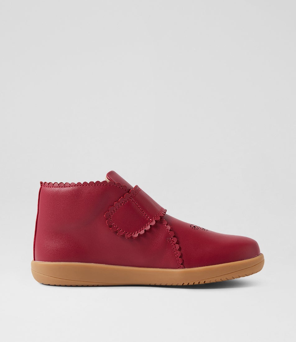 Kp Willow Tibitan Red Leather Ankle Boots