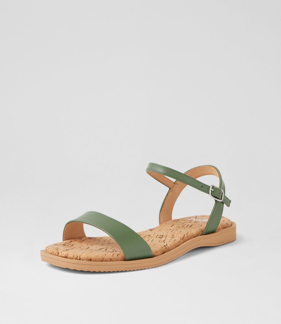 Sandal Cork Fern Leather Sandals