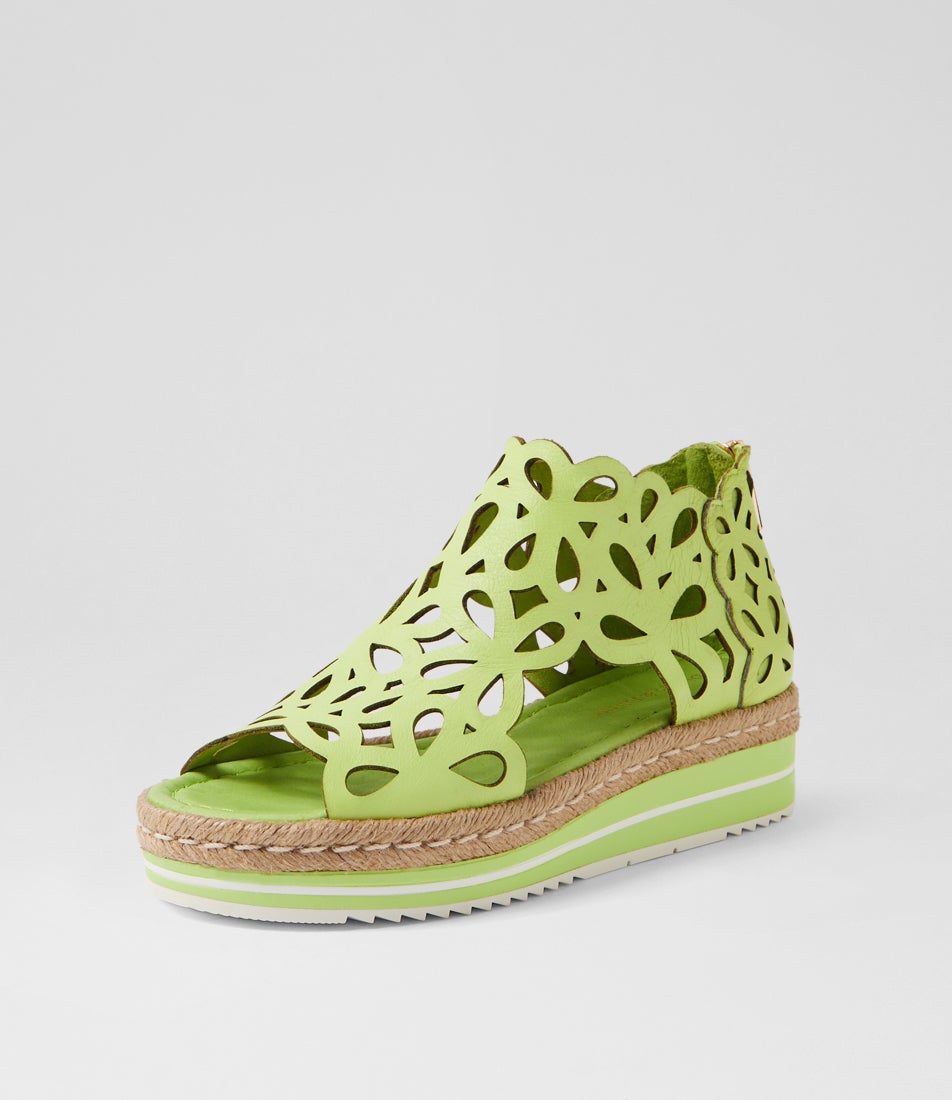 Adely Light Citrus Leather Sandals