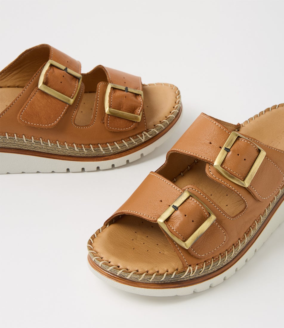 Isree Tan Leather Sandals