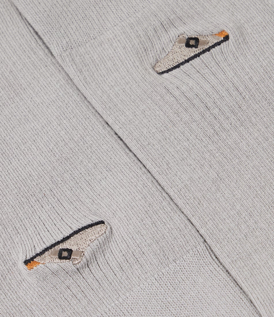 Cotton Ribbed Stone Coin Socks