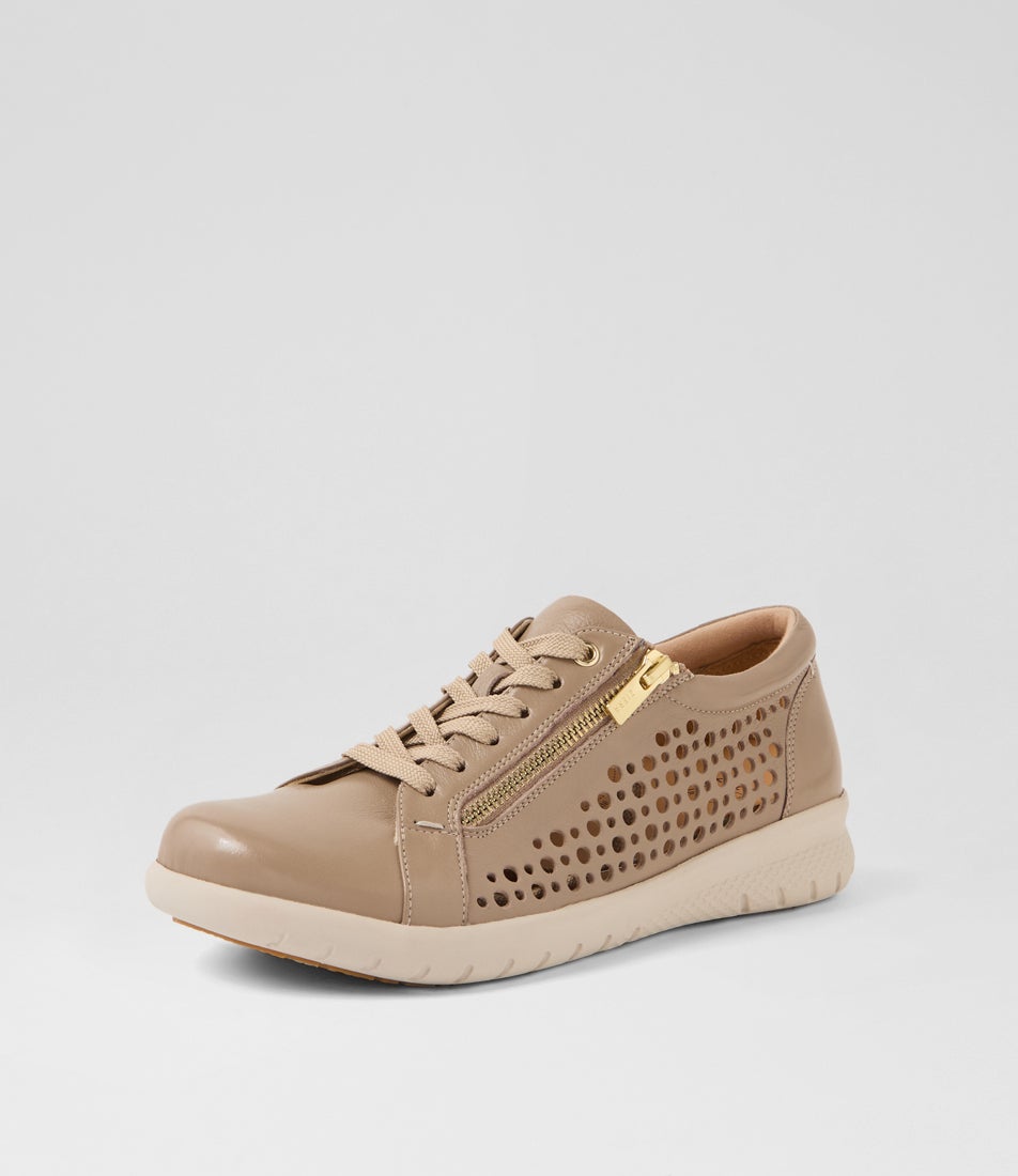 Shovo Xf Taupe Leather Sneakers