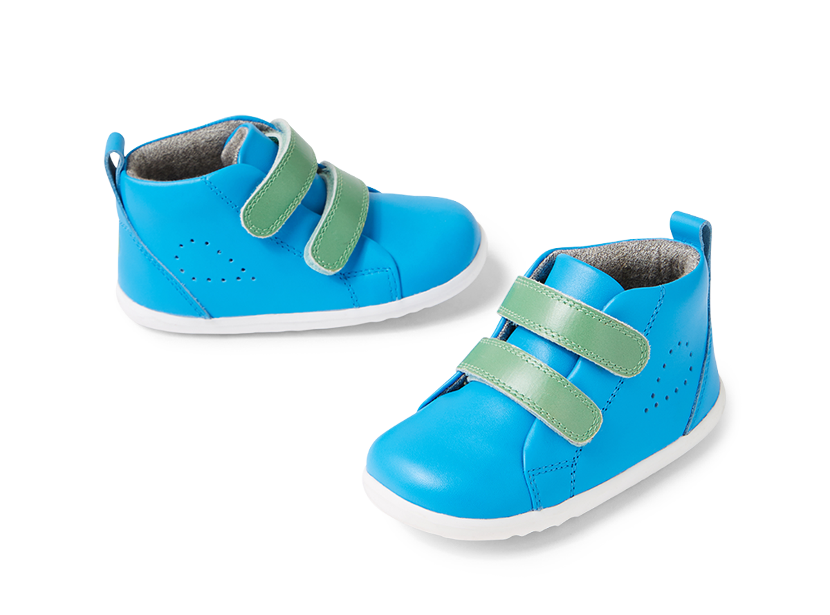 Su Grass Court High Infant Brilliant Blue Leather Ankle Boots