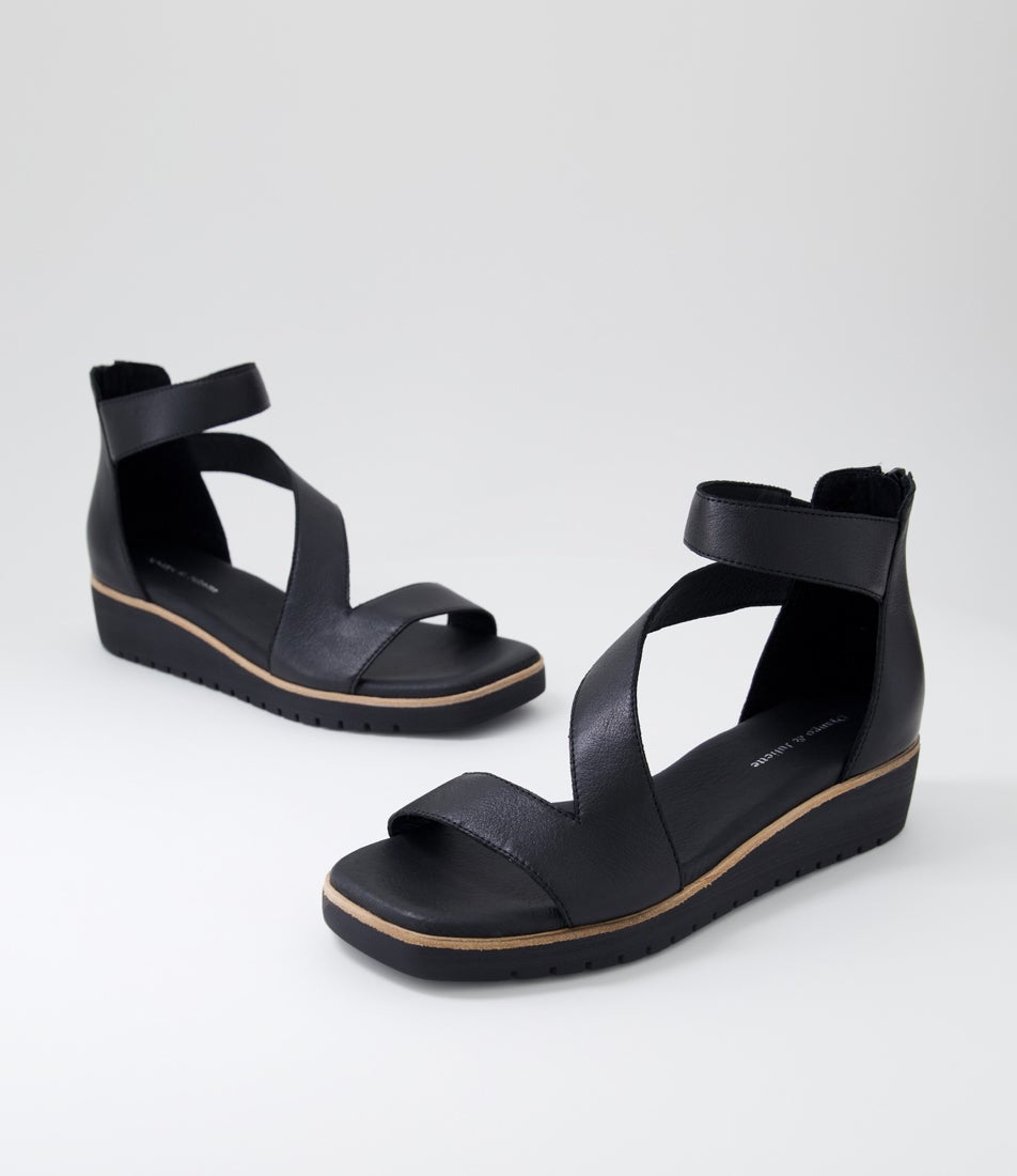 Kendrik Black Leather Sandals