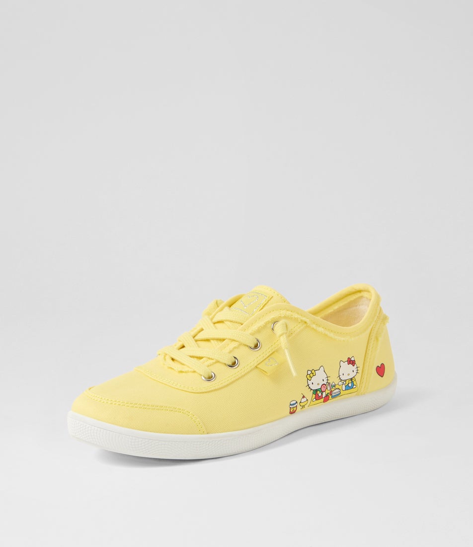 Hello Kitty Piknik Yellow Canvas Sneakers Hello Kitty Piknik Yellow Canvas Sneakers