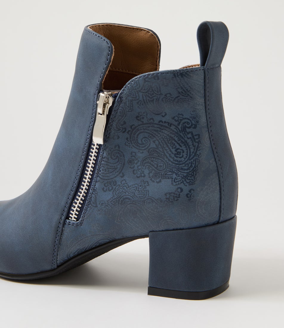 Hamble Navy Ankle Boots