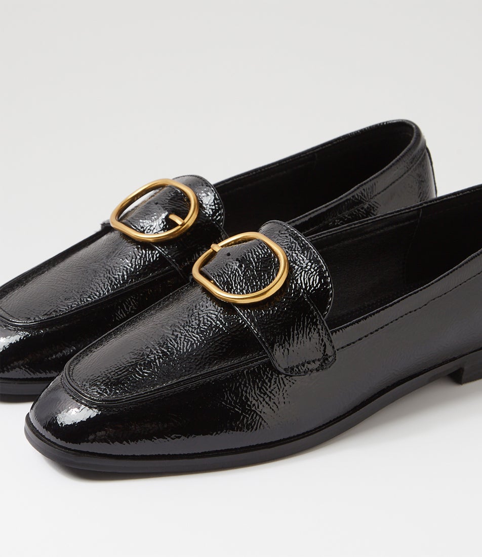Jade Black Patent Leather Loafers