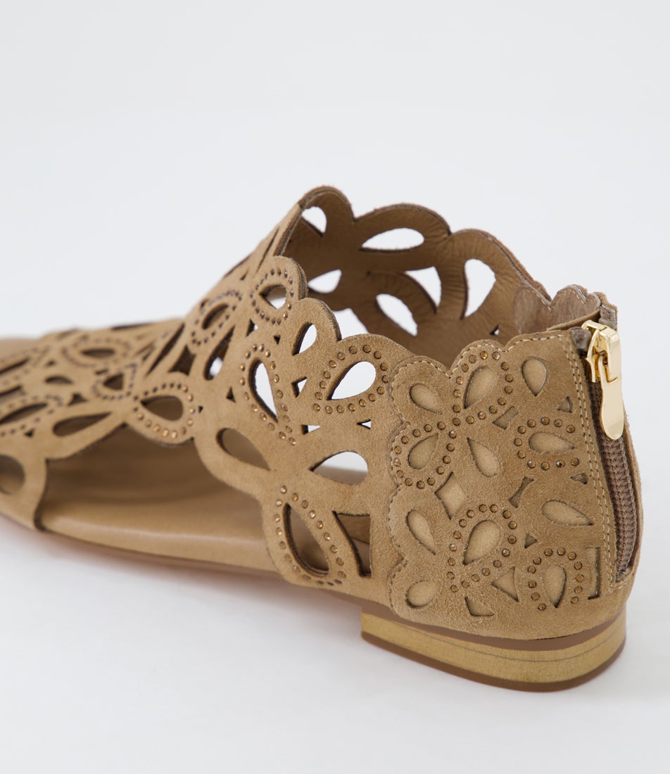 Preest Light Choc Suede Sandals
