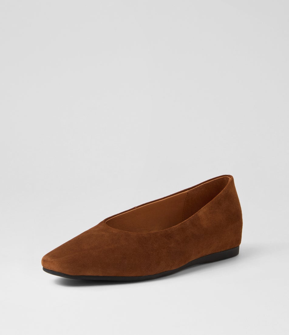 Karter Chestnut Suede Flat Shoes
