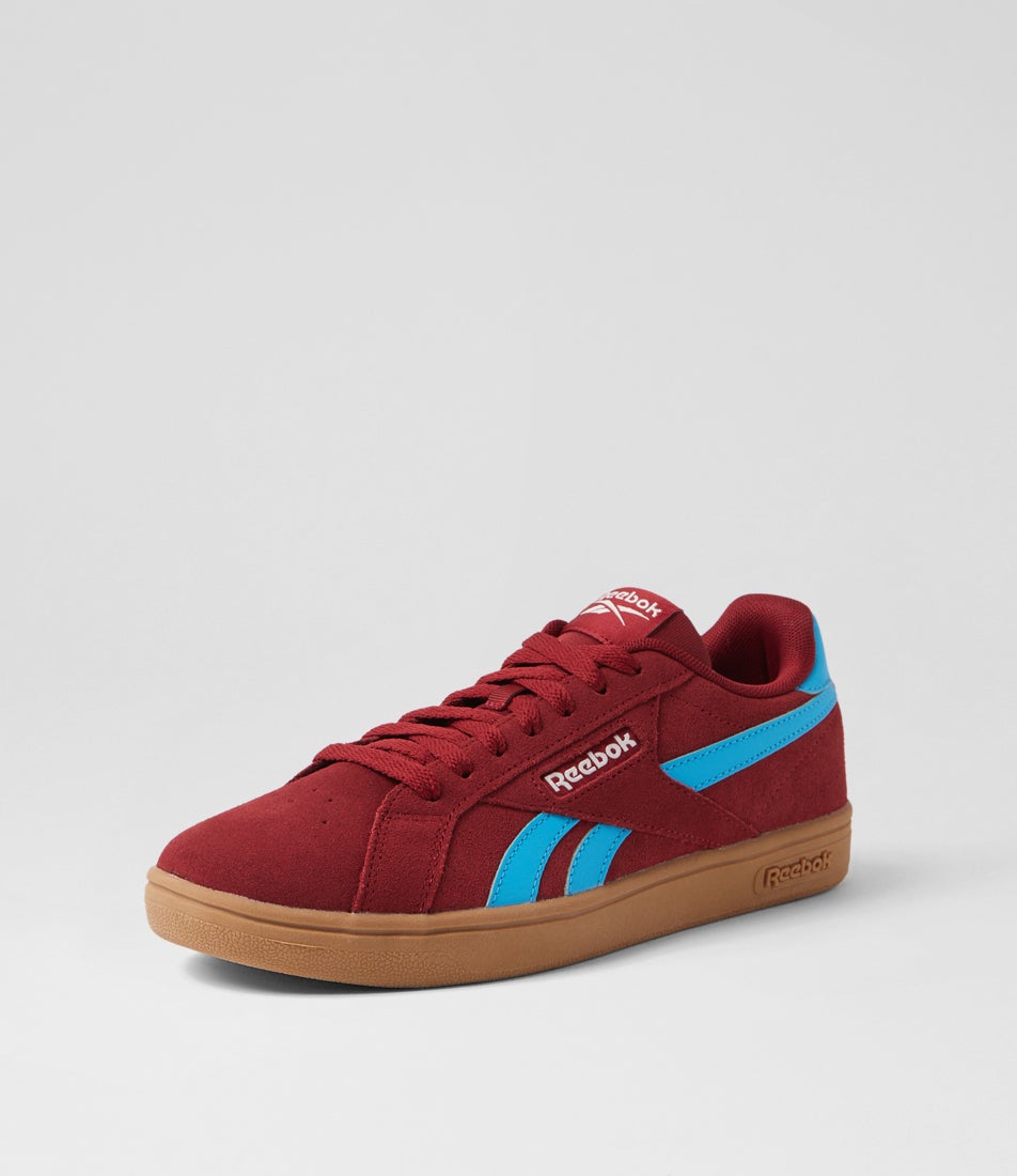 Court Retro M Red Future Cyan Chalk Fabric Sneakers Court Retro M Red Future Cyan Chalk Fabric Sneakers