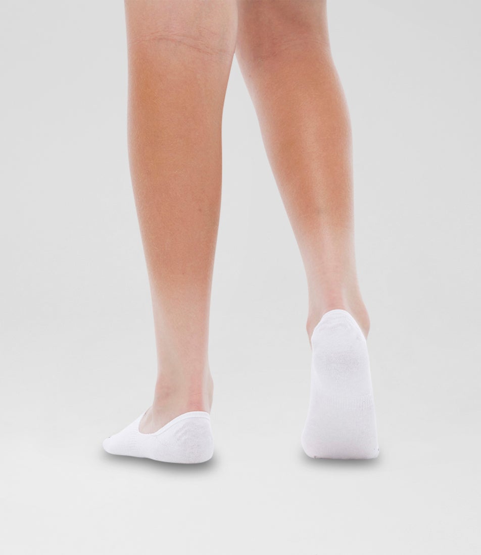 3 Pack Invisible White Cotton Socks