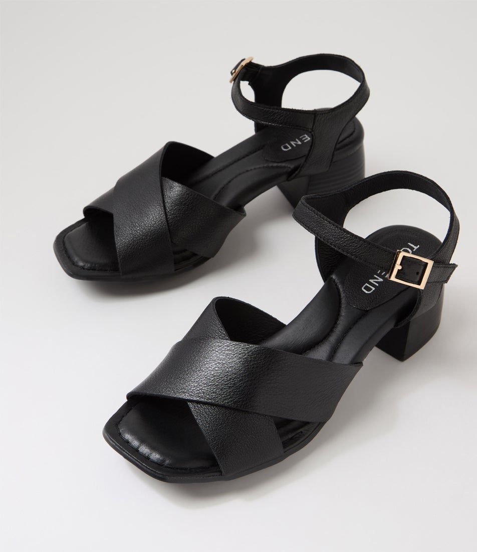 Finkley Black Leather Sandals
