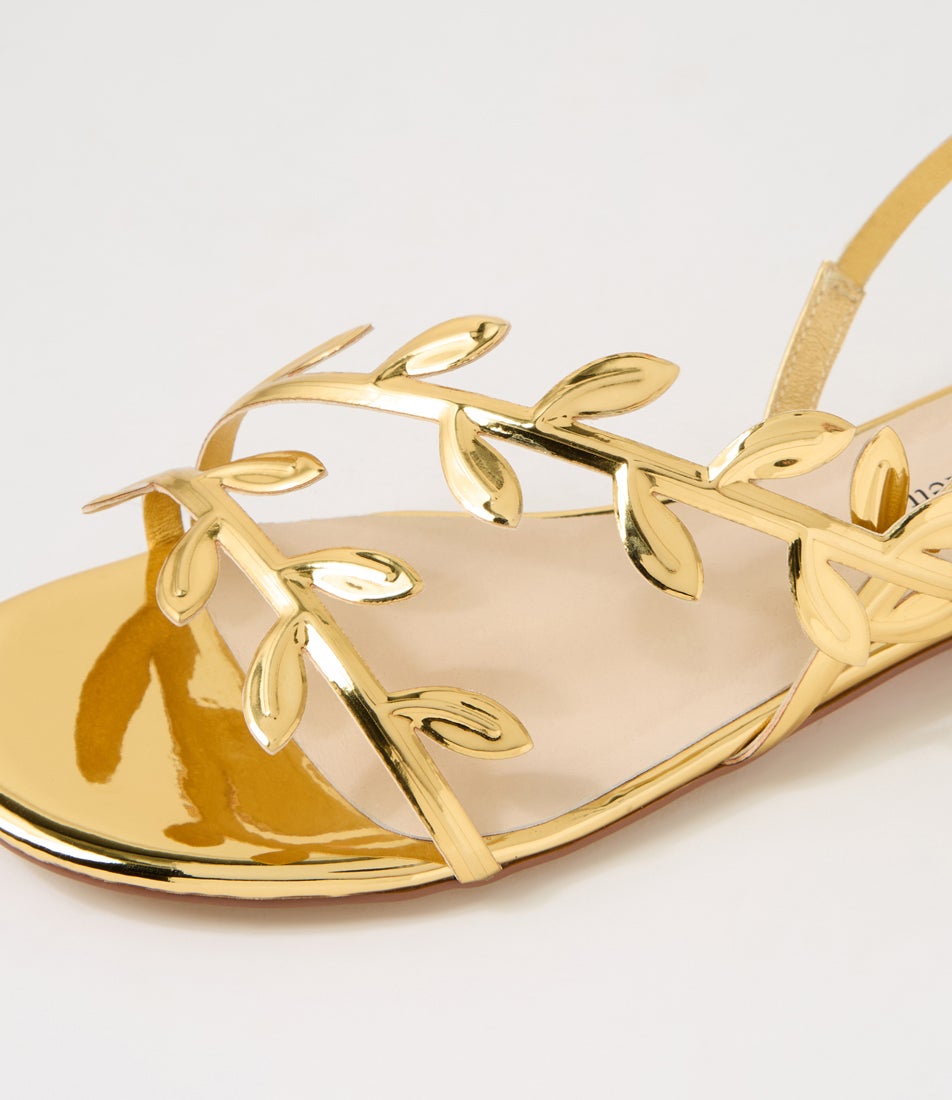 Kimberly Old Gold Shine Sandals