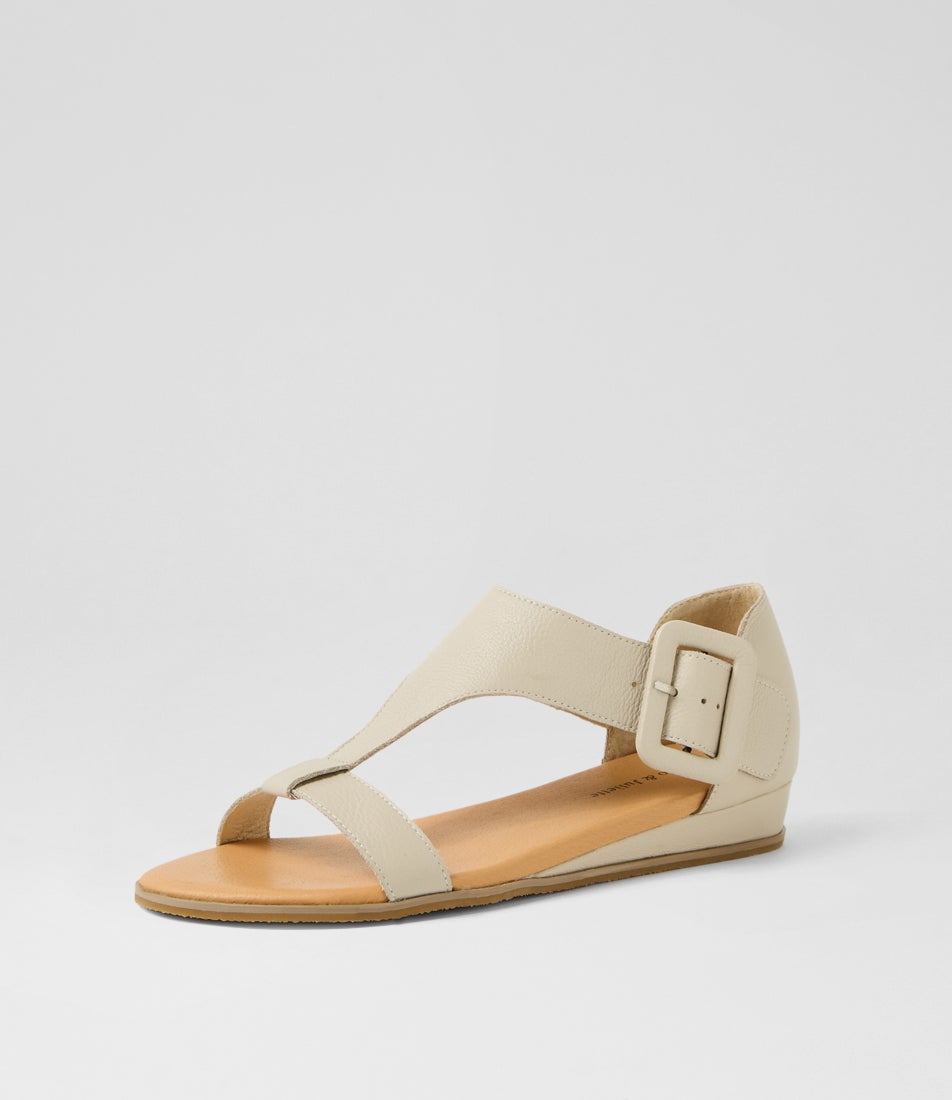 Huntlee Almond Leather Sandals