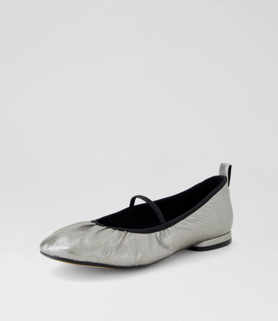 Caitee Gunmetal Flat Shoes