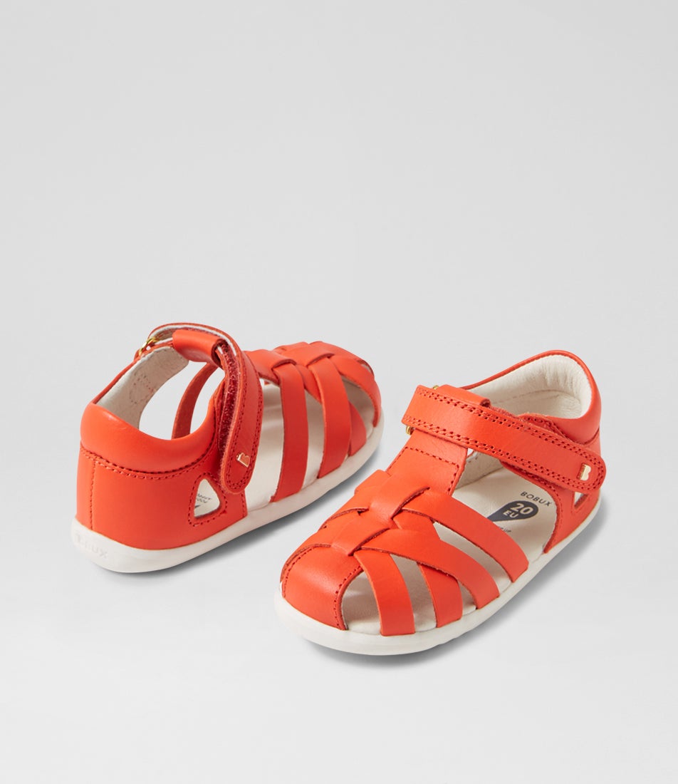 Su Tropicana 2 Infant Tangerine Leather Flat Shoes
