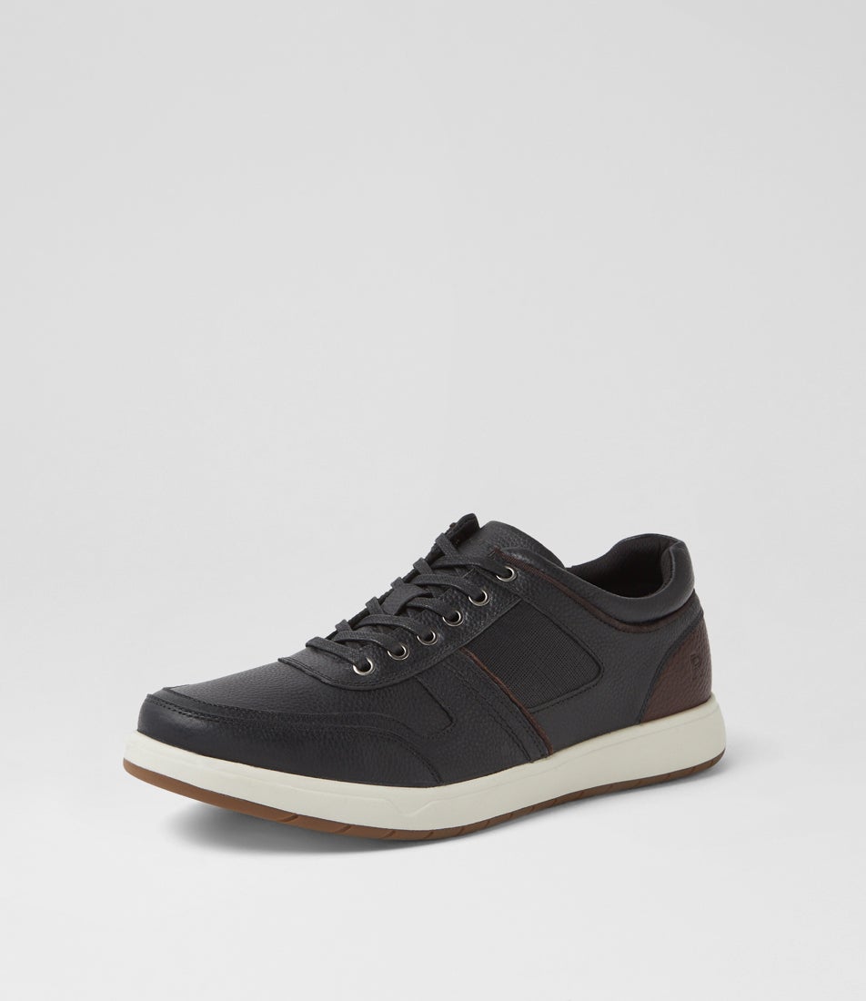 Zeus Black Leather Sneakers