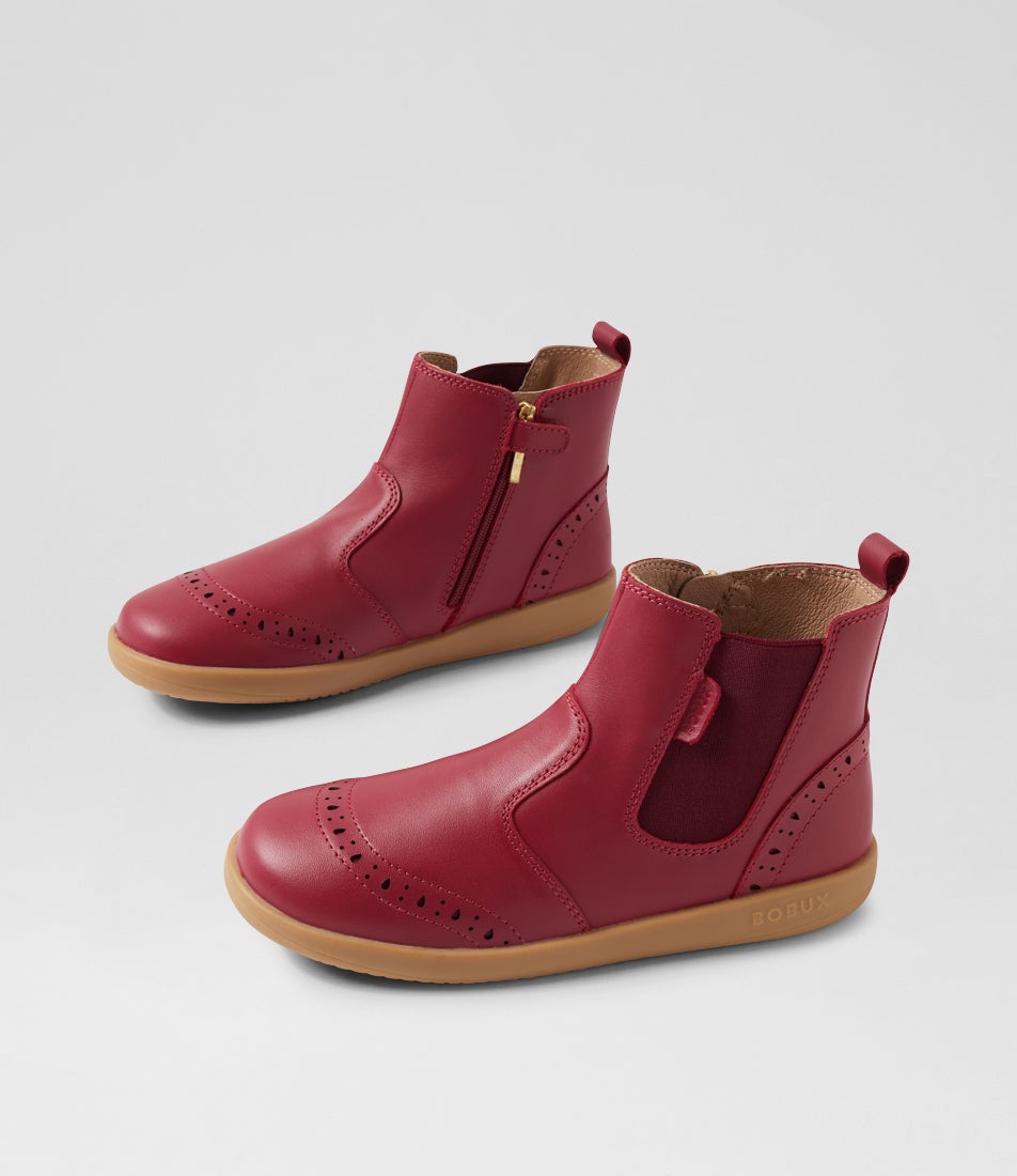 Kp Billie 2 Junior Tibitan Red Leather Ankle Boots