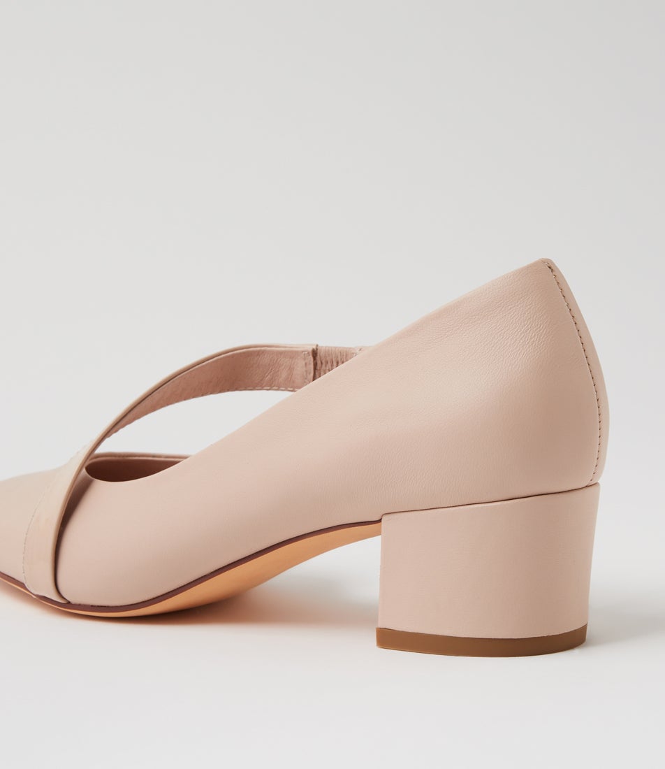 Aresa Nude Leather Patent Heels