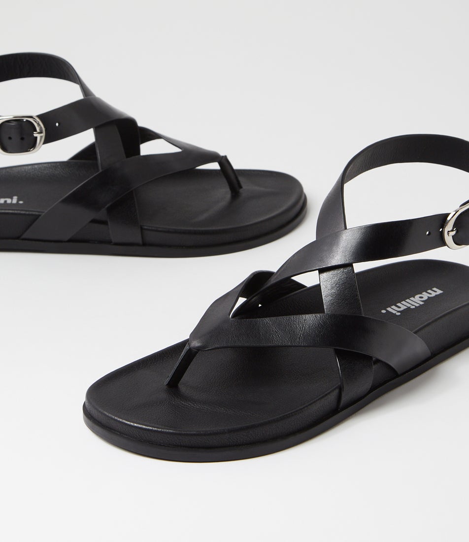 Havilo Black Leather Thongs
