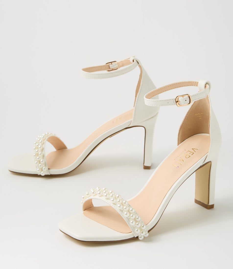 Kaitlyn White Satin Sandals