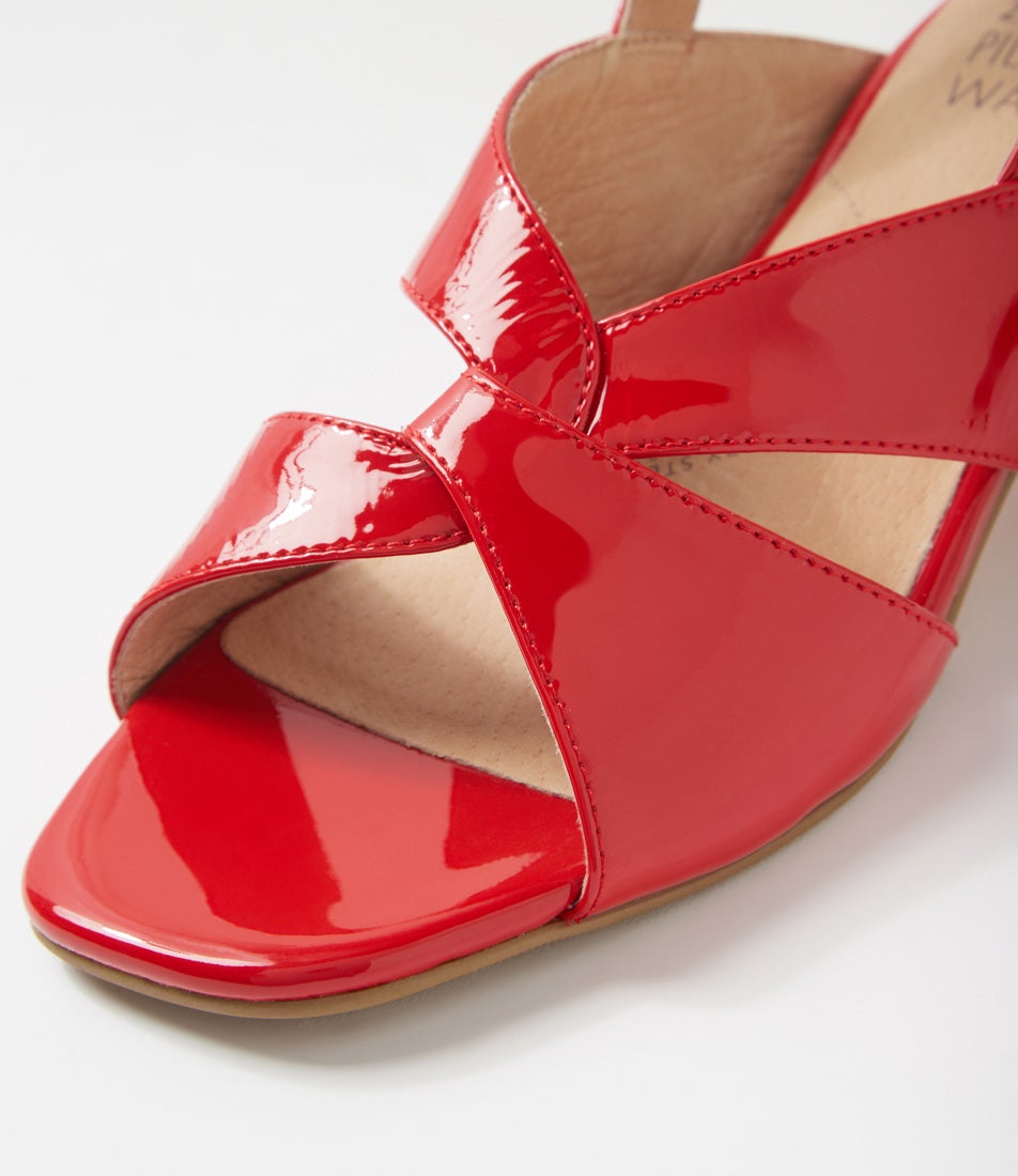 Carlen W Red Patent Leather Sandals