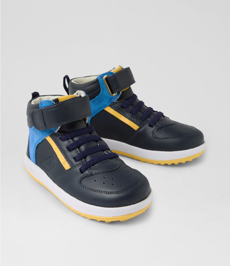 Kp Topspin Junior Navy Leather Ankle Boots
