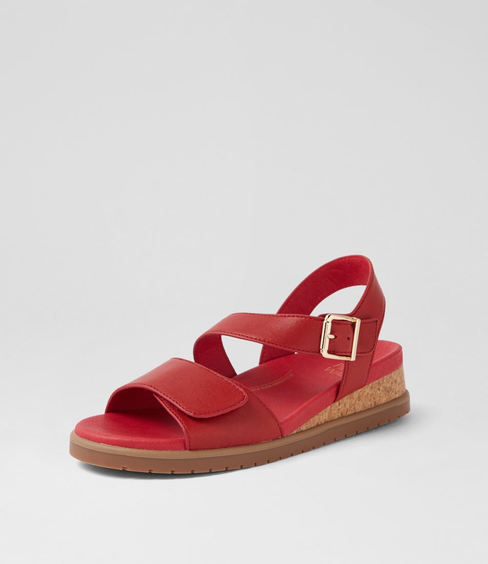 Vamsy W Red Gum Leather Sandals
