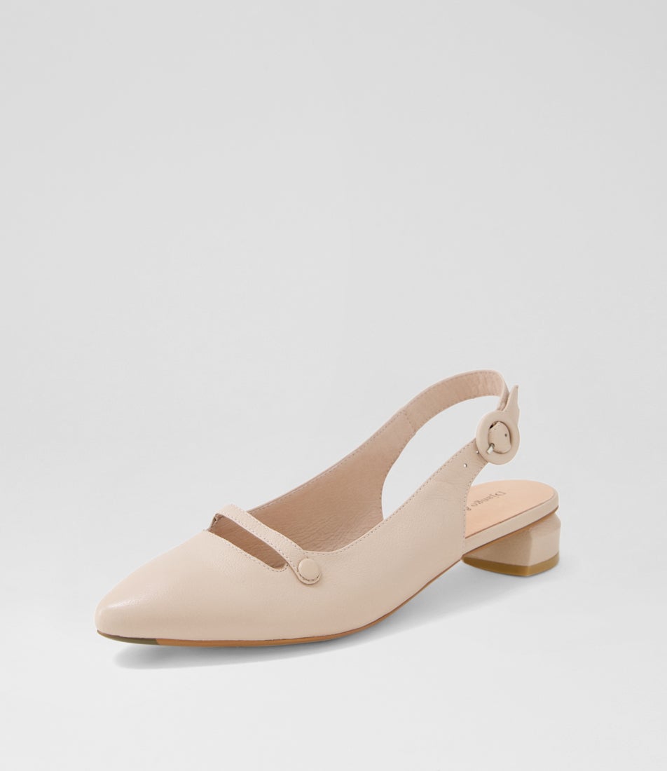 Franney Nude Leather Flat Shoes