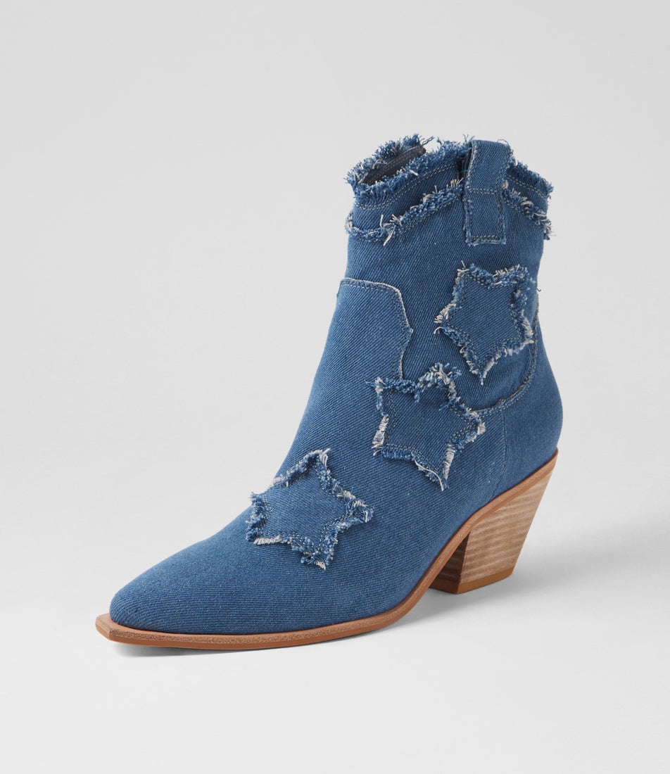 Dibi Denim Fabric Ankle Boots