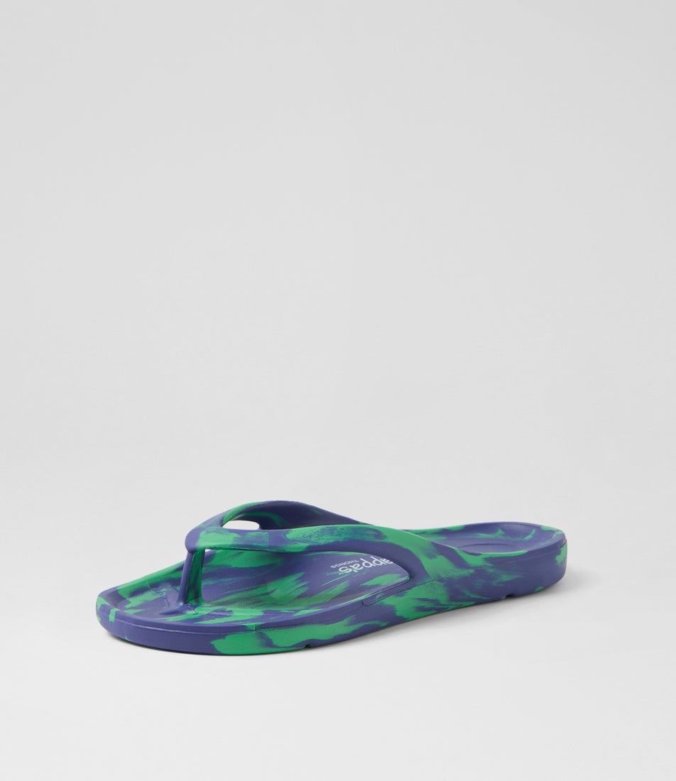 Slappas Blue Green Eva Thongs