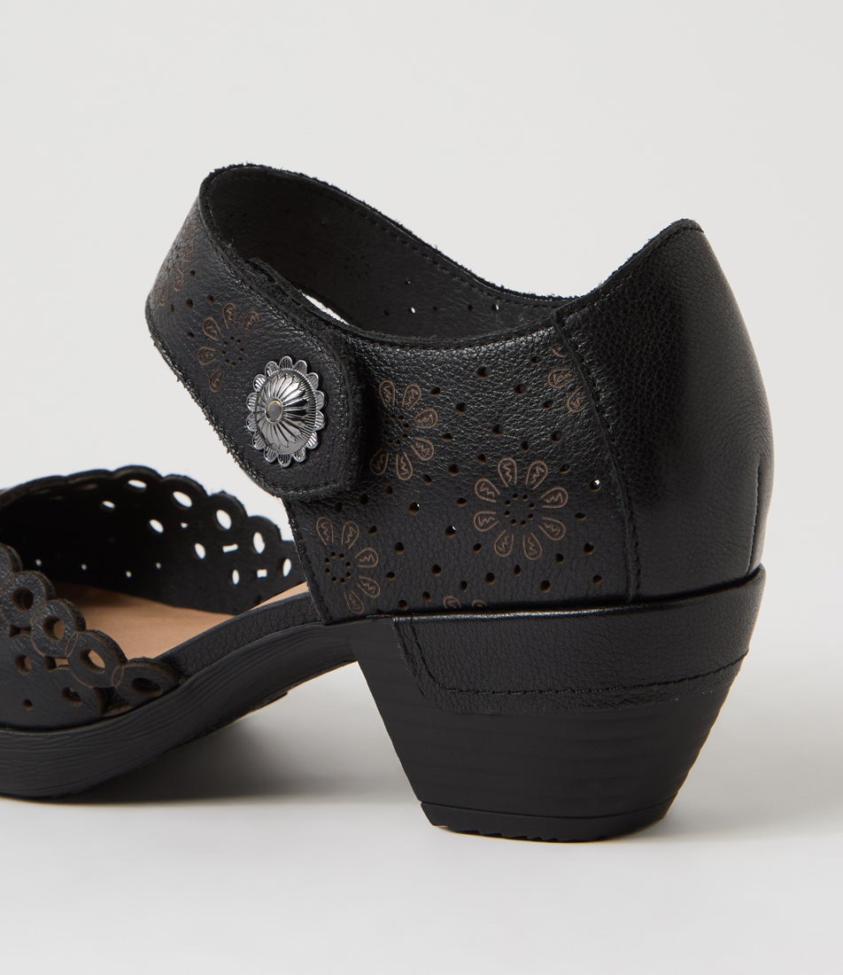 Rylie D Black Leather Heels Rylie D Black Leather Heels
