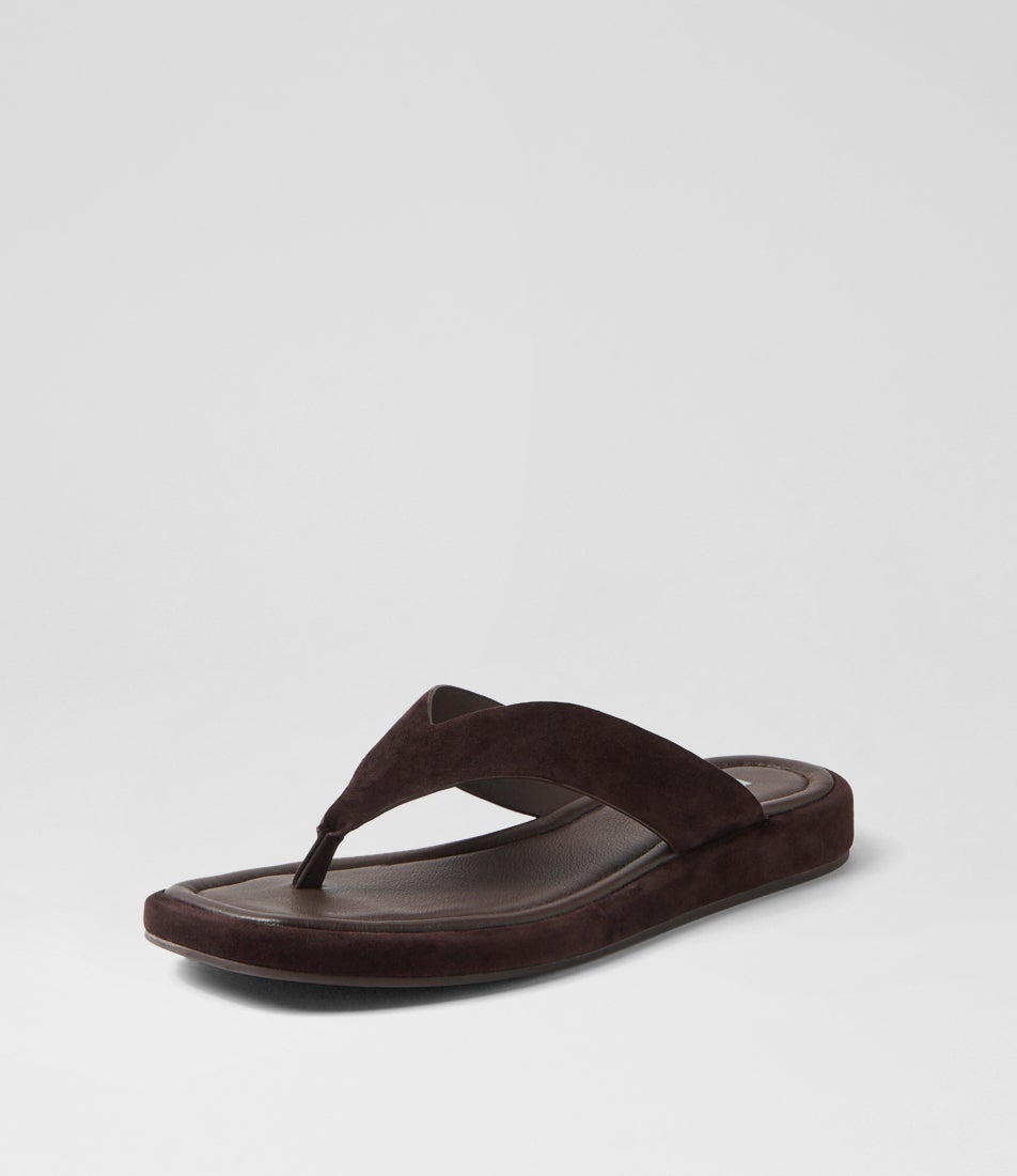 Roxee Dark Choc Suede Thongs