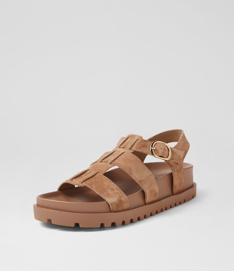Urmila Light Choc Suede Sandals
