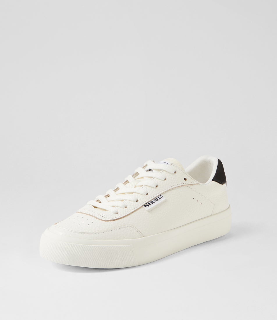 3842 Court White Bristol Black Favorio Leather Sneakers