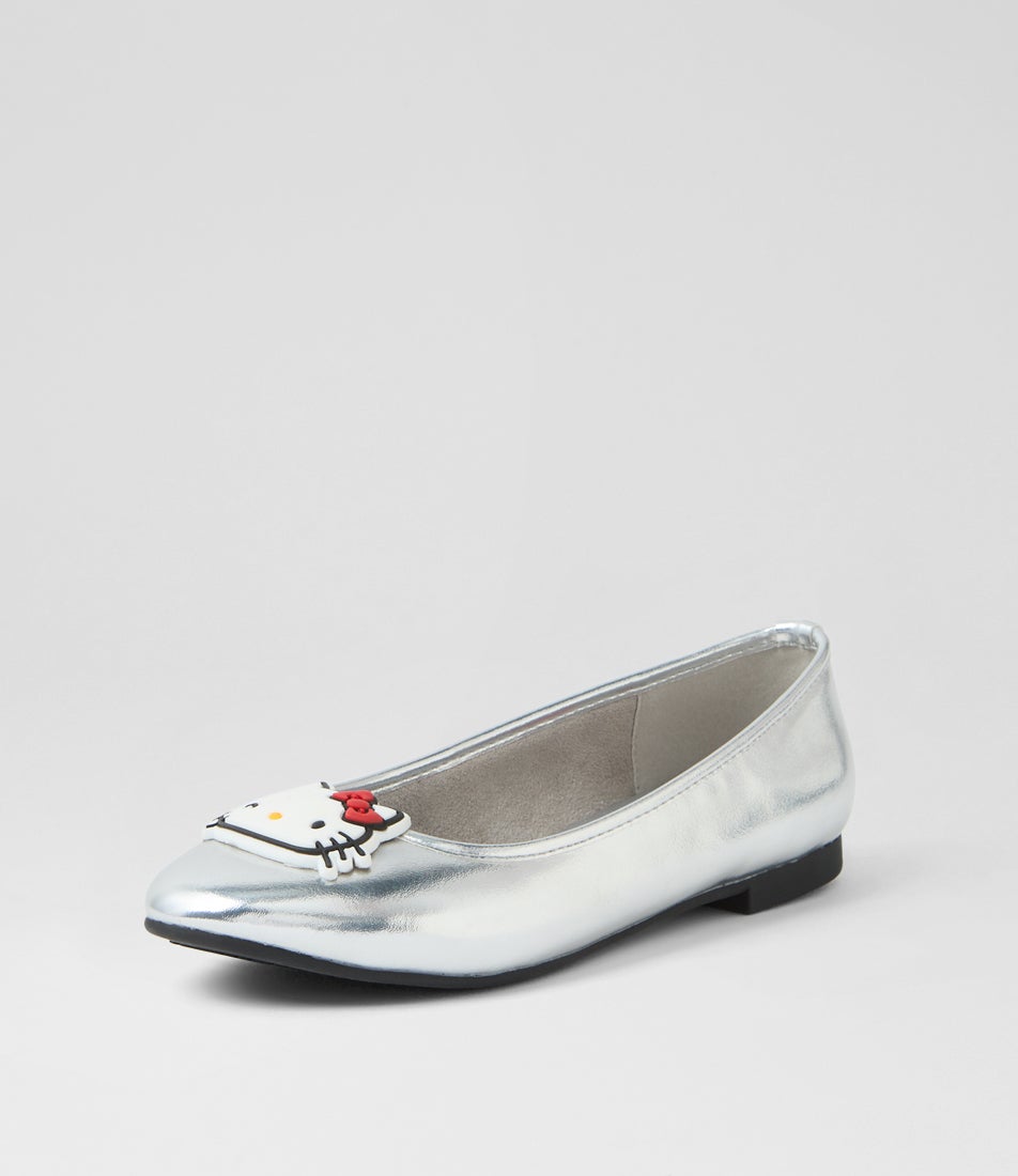 Hello Kitty Darling Silver Flat Shoes