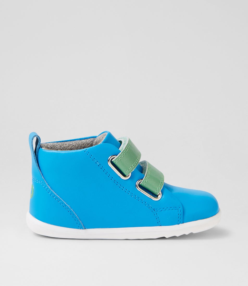 Su Grass Court High Infant Brilliant Blue Leather Ankle Boots