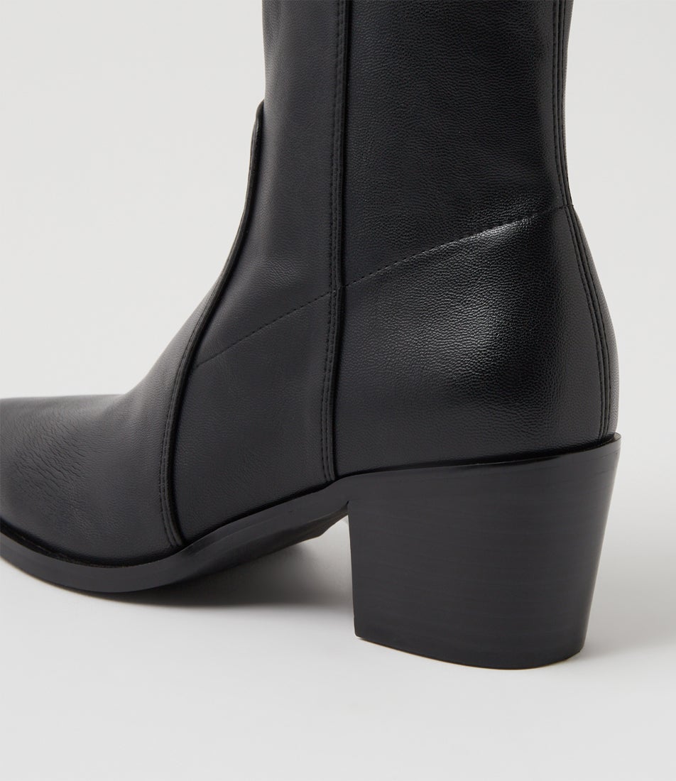 Fearnot Black Stretch Ankle Boots