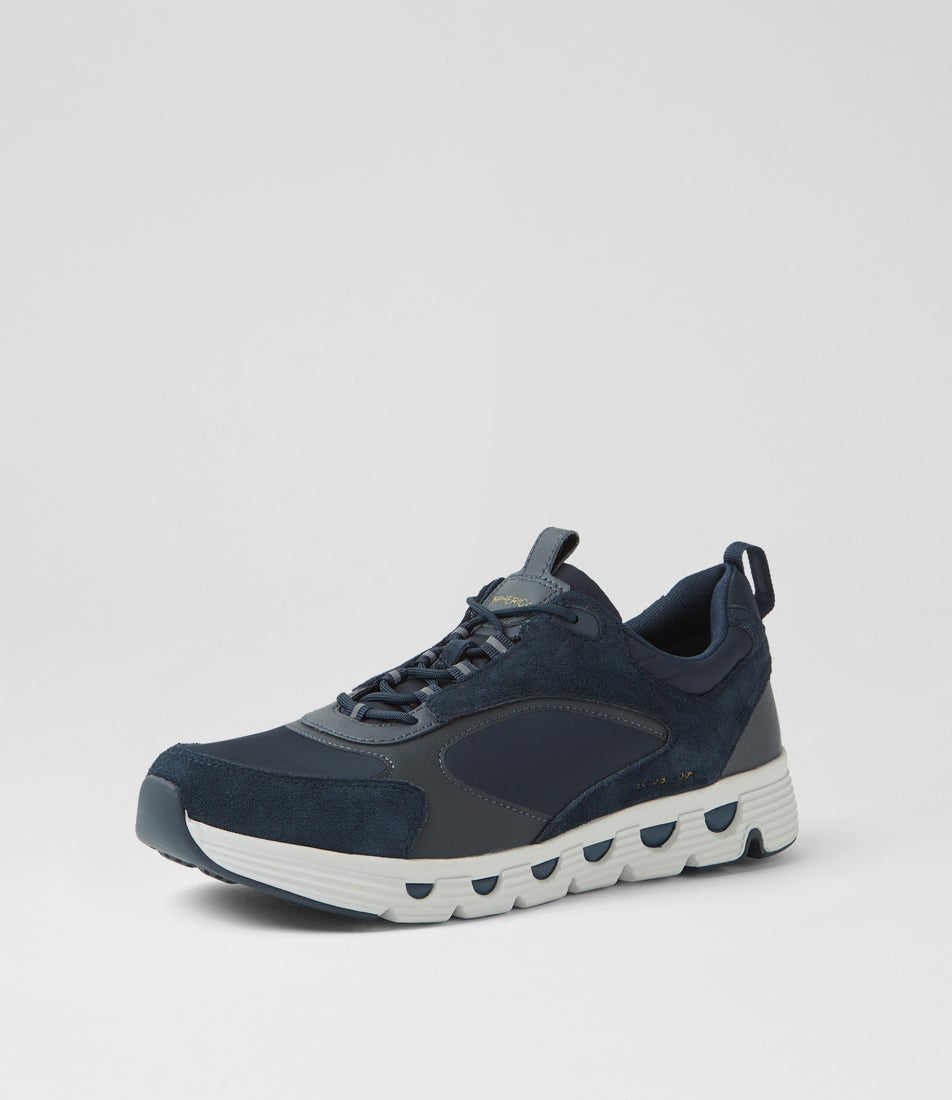U Spherica Ecub Navy Suede Sneakers