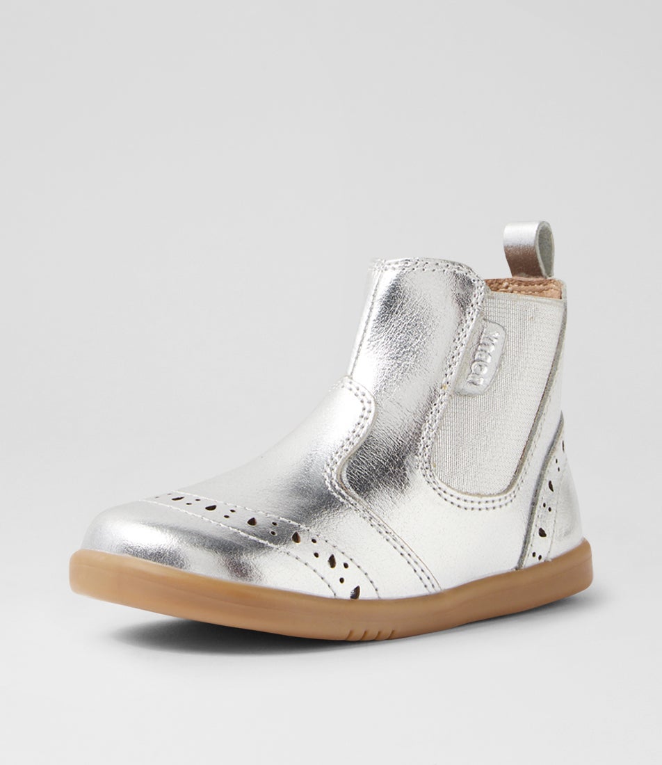 Iw Billie Toddler Silver Metallic Leather Ankle Boots
