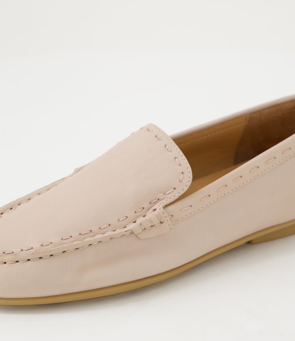 Rana Cappuccino Leather Flat Shoes