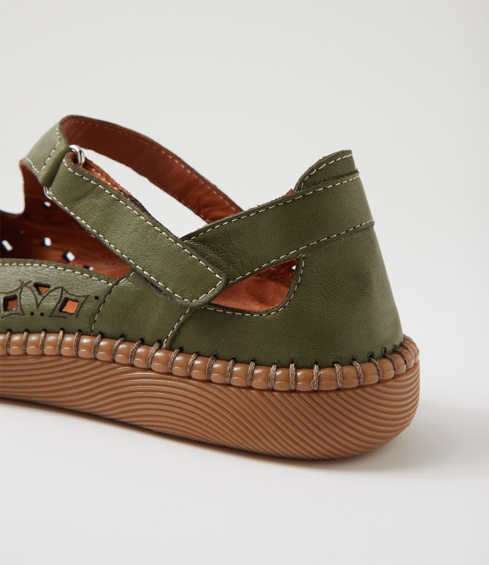 Molly Khaki Leather Ballet Flats Molly Khaki Leather Ballet Flats